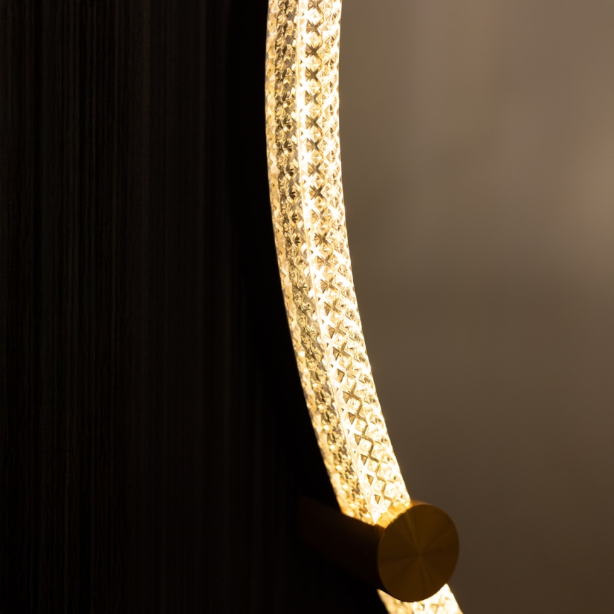 Zuma Line - LED Vonios sieninis veidrodis su foniniu apšvietimu LED/24W/230V 3000/4000/6000K diametras 60 cm IP44 permatoma/auksas