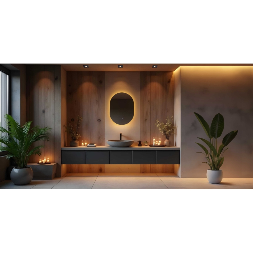 Zuma Line - LED Vonios šildomas sieninis veidrodis su foniniu apšvietimu LED/24W/230V 3000/4000/6000K 70x50 cm IP44