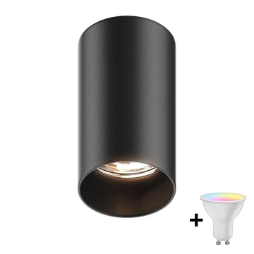 Zuma Line - dimeriuojamas LED RGBW taškinis šviestuvas 1xGU10/4,8W/230V juodas + nuotolinis valdymas
