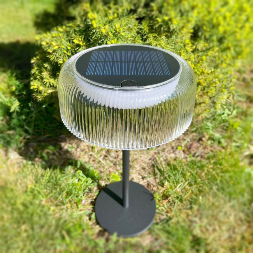 Zuma Line DT33111-LED Pritemdoma saulės įkraunama lempa BLUET LED/2,5W/2000 mAh IP44 juoda