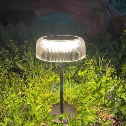 Zuma Line DT33111-LED Pritemdoma saulės įkraunama lempa BLUET LED/2,5W/2000 mAh IP44 juoda