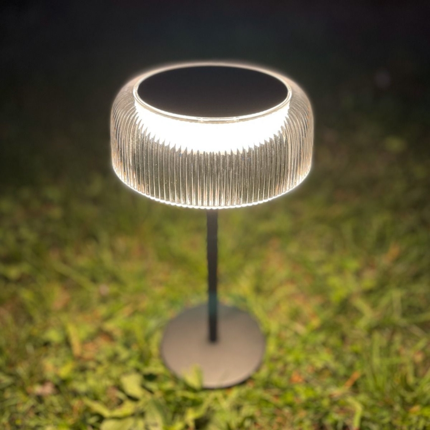 Zuma Line DT33111-LED Pritemdoma saulės įkraunama lempa BLUET LED/2,5W/2000 mAh IP44 juoda
