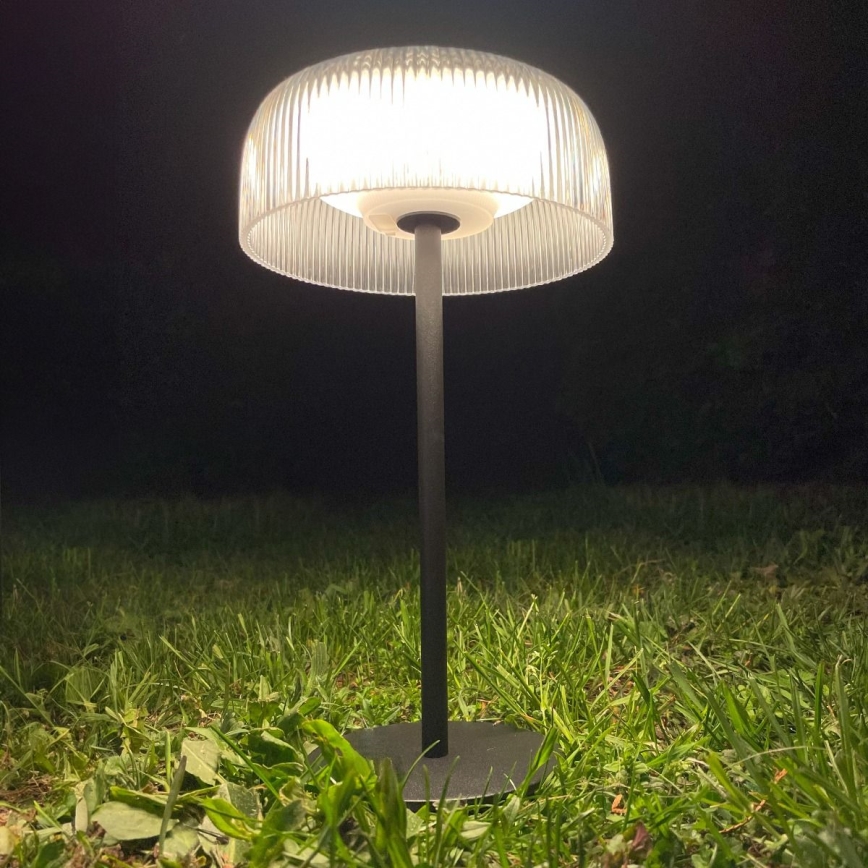 Zuma Line DT33111-LED Pritemdoma saulės įkraunama lempa BLUET LED/2,5W/2000 mAh IP44 juoda