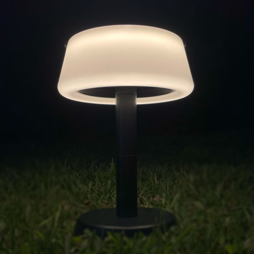 Zuma Line DT36111 - LED Pritemdoma saulės įkraunamas lempa AURE LED/2,2W/2000mAh IP44 juoda