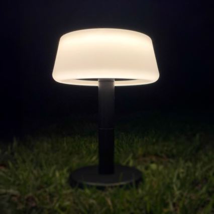 Zuma Line DT36111 - LED Pritemdoma saulės įkraunamas lempa AURE LED/2,2W/2000mAh IP44 juoda