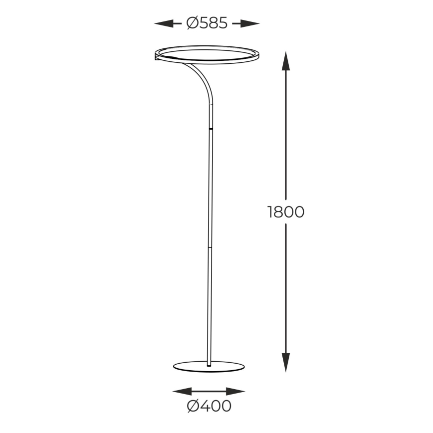 Zuma Line - LED toršeras LED/24W/230V juoda