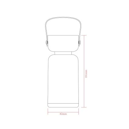Zuma Line - LED reguliuojama įkraunama stalinė lempa LED/3W/1200 mAh 3000/4000/6500K IP44 ruda