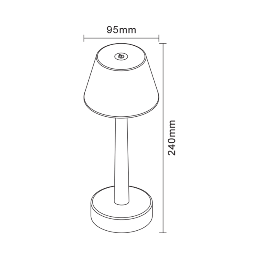 Zuma Line - LED RGBW Pritemdomas įkraunamas stalinis šviestuvas LED/0,7W/1300 mAh IP44 juoda