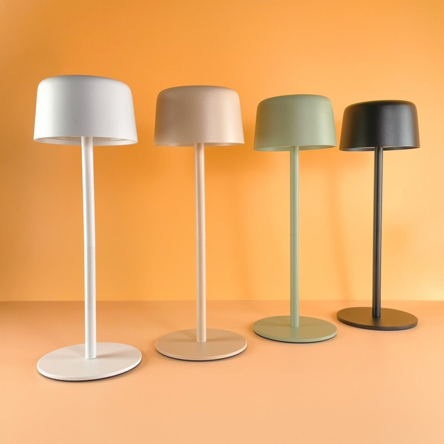 Zuma Line - LED Pritemdomas įkraunamas stalinis šviestuvas LED/2W/1200 mAh IP44 juoda