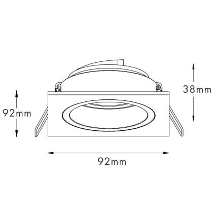 Zuma Line - Įleidžiamas šviestuvas 1xGU10/50W/230V baltas