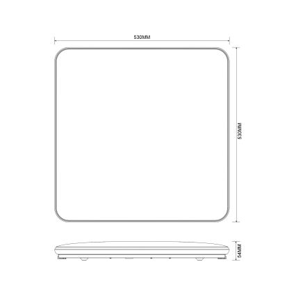Zuma Line - LED Pritemdomas lubinis šviestuvas LED/48W/230V 53x53 cm auksas