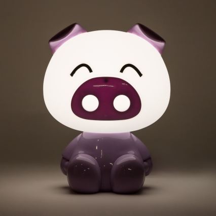 Zuma Line - LED Pritemdoma vaikiška liečiama stalinė lempa LED/3W/230V kiaulė violetinė
