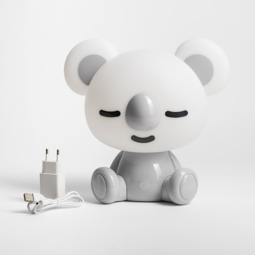 Zuma Line - LED Pritemdoma vaikiška liečiama stalinė lempa LED/3W/230V koala pilka