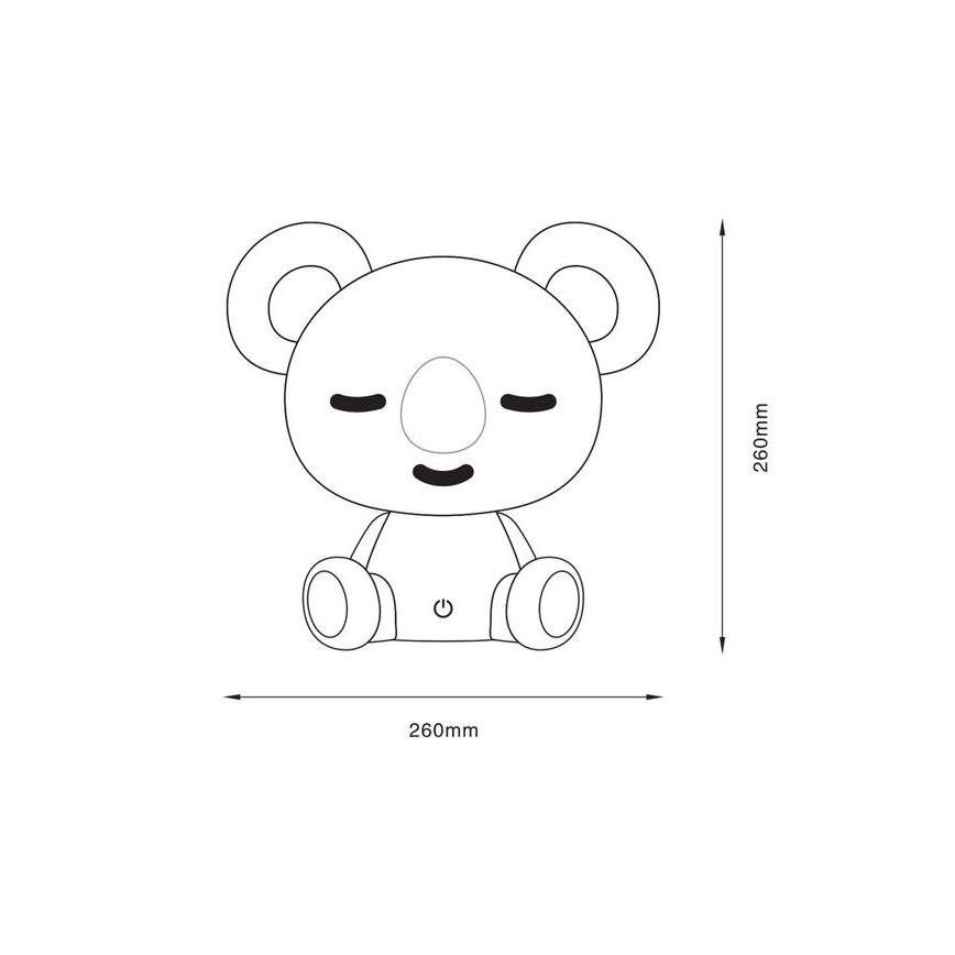 Zuma Line - LED Pritemdoma vaikiška liečiama stalinė lempa LED/3W/230V koala rausva