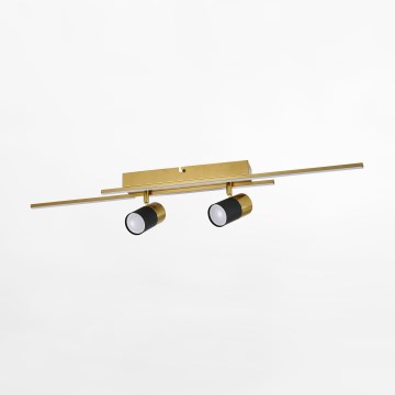 Zuma Line - LED akcentinis šviestuvas 2xGU10/40W/230V + 2xLED/6W auksas/juoda