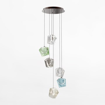 Zuma Line - LED Pakabinamas sietynas 6xLED/6W/230V juoda/spalvingas