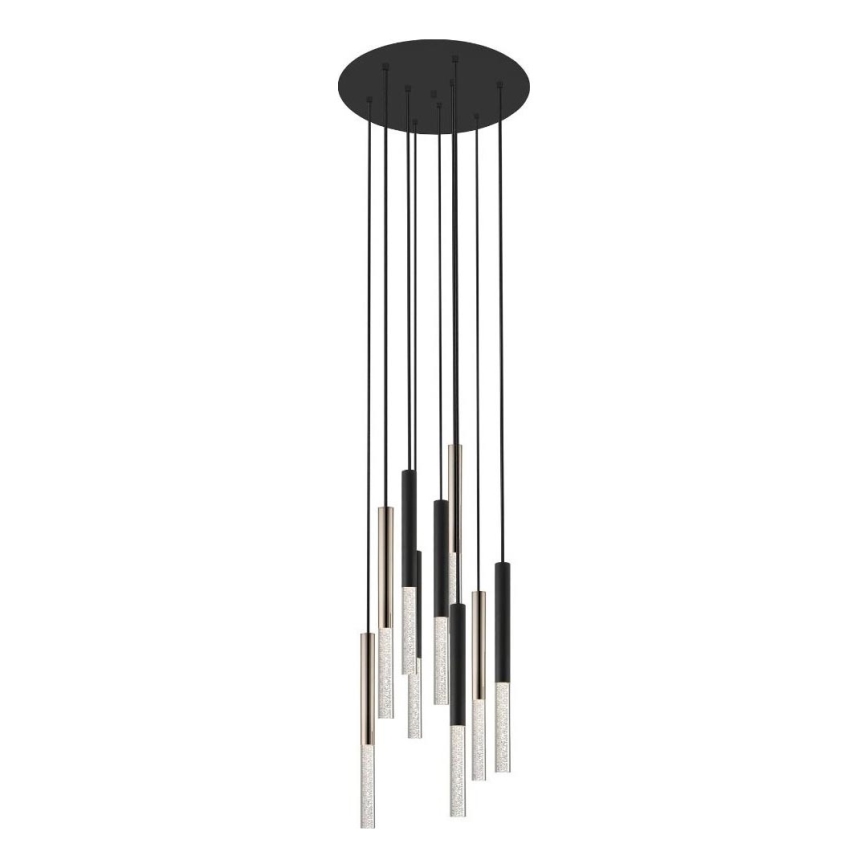 Zuma Line - LED Pakabinamas sietynas 9xLED/5W/230V juoda/žalvaris