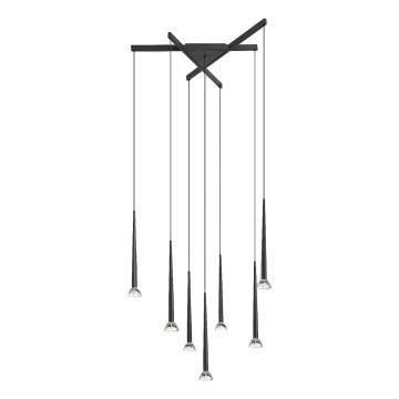 Zuma Line - LED pakabinamas šviestuvas ant troselio 7xLED/6W/230V juodas