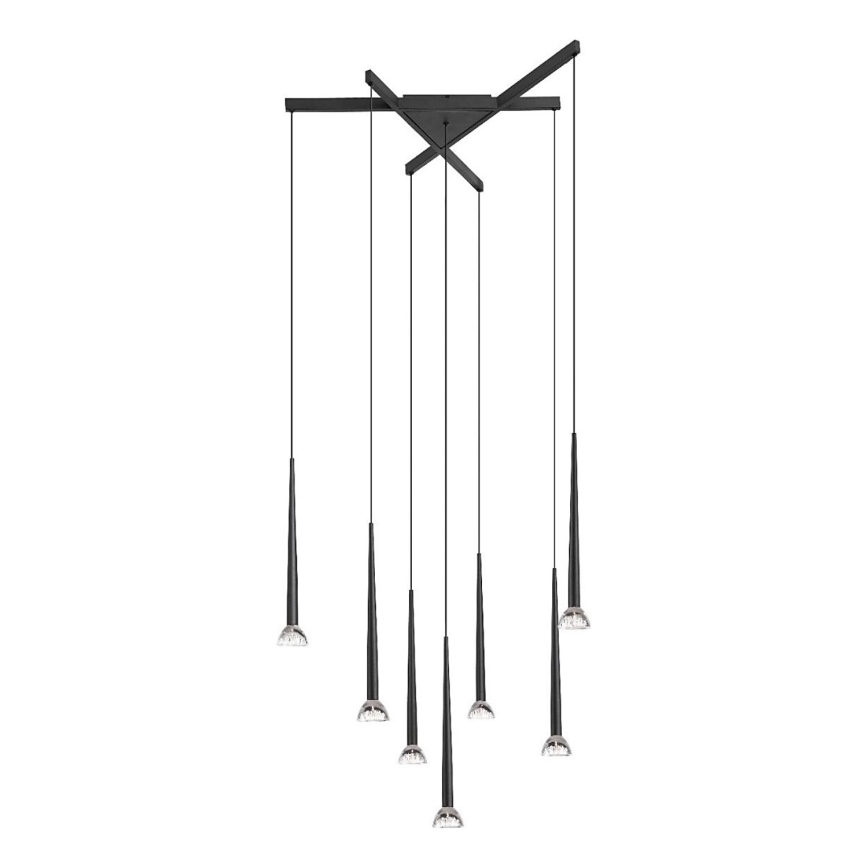Zuma Line - LED pakabinamas šviestuvas ant troselio 7xLED/6W/230V juodas