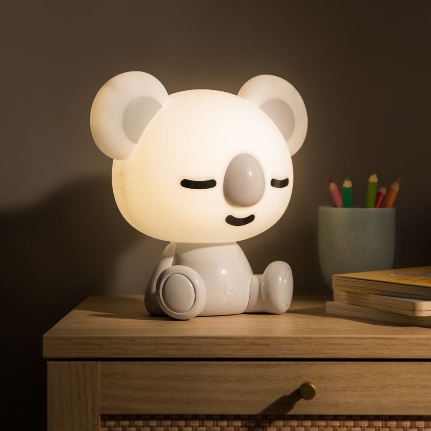 Zuma Line - LED Pritemdoma vaikiška liečiama stalinė lempa LED/3W/230V koala pilka