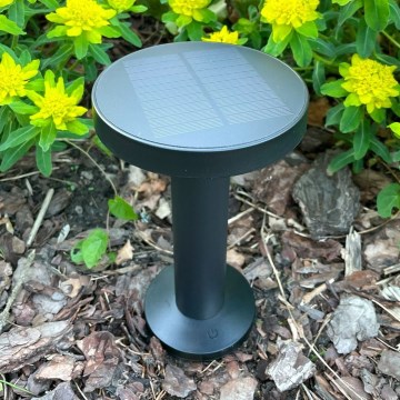 Zuma Line - LED Pritemdomas saulės įkraunamas stalinis šviestuvas LED/2W/2000 mAh IP44 juoda