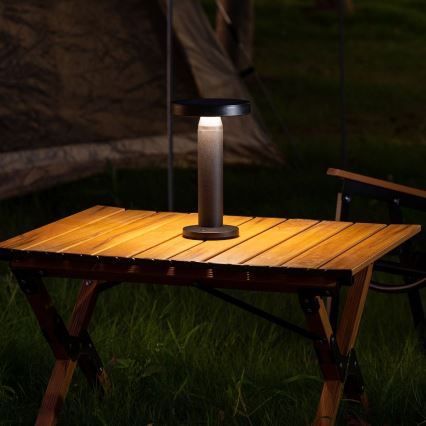 Zuma Line - LED Pritemdomas saulės įkraunamas stalinis šviestuvas LED/2W/2000 mAh IP44 juoda