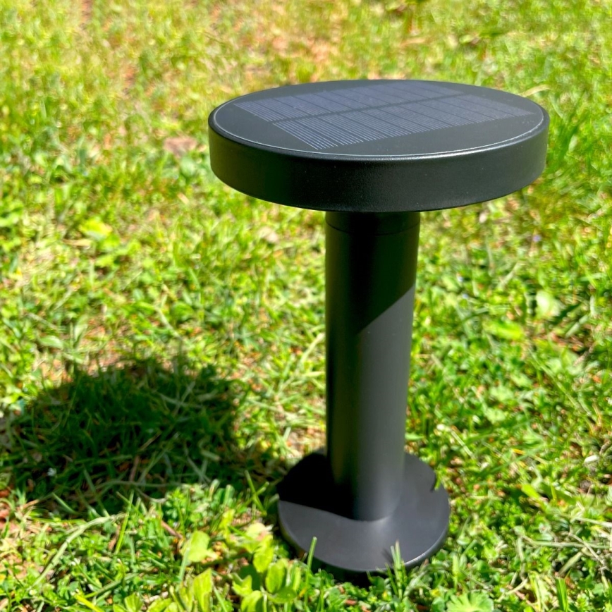 Zuma Line - LED Pritemdomas saulės įkraunamas stalinis šviestuvas LED/2W/2000 mAh IP44 juoda