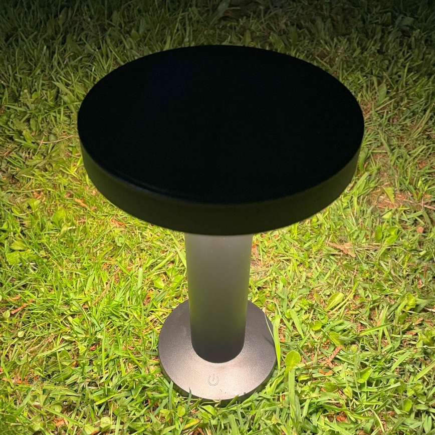 Zuma Line - LED Pritemdomas saulės įkraunamas stalinis šviestuvas LED/2W/2000 mAh IP44 juoda