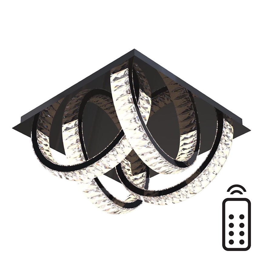 Zuma Line - LED reguliuojamas kristalinis lubų šviestuvas LED/23,5W/230V 2700-6000K juodas + nuotolinio valdymo pultas