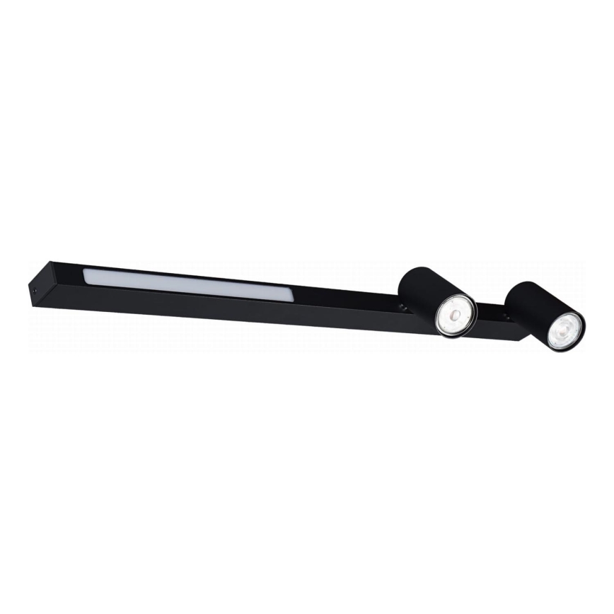 Zuma Line - LED sieninis akcentinis šviestuvas 2xGU10/5W/230V + LED/8W juoda