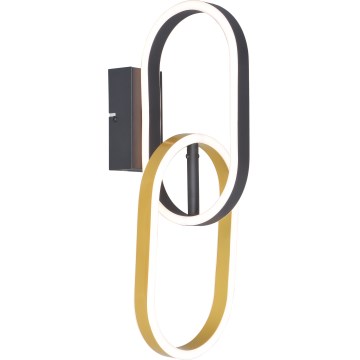 Zuma Line - LED sieninis šviestuvas 2xLED/12W/230V juodas/auksinis