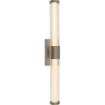 Zuma Line - LED sieninis šviestuvas, 8 W, 230 V, žalvarinis