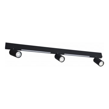 Zuma Line - LED Sieninis taškinis šviestuvas 3xGU10/5W/230V + 2xLED/8W juodas