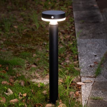 Zuma Line - LED šviestuvas, įkraunamas saulės energija su judesio ir prieblandos jutikliu LED/4,5W/2000 mAh IP44 juoda