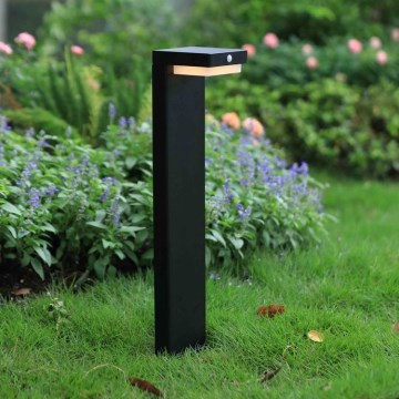 Zuma Line - LED šviestuvas, įkraunamas saulės energija su judesio ir prieblandos jutikliu LED/4,5W/2000 mAh IP44 juoda