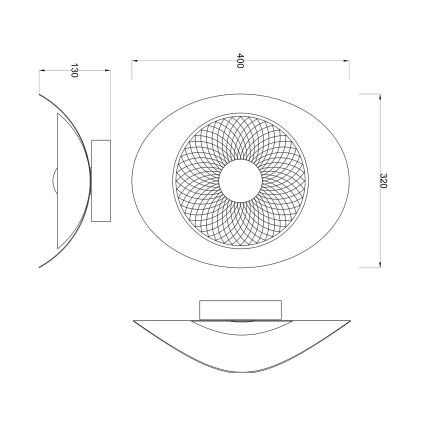 Zuma Line - LED sieninis šviestuvas LED/8W/230V juoda/dūminė juoda