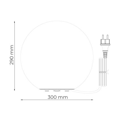 Zuma Line - Lauko šviestuvas 1xE27/15W/230V, skersmuo 30 cm, IP44