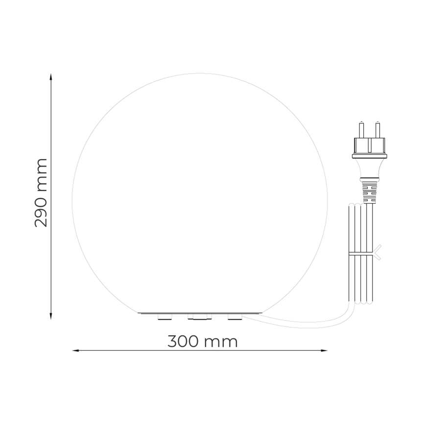 Zuma Line - Lauko šviestuvas 1xE27/15W/230V, skersmuo 30 cm, IP44