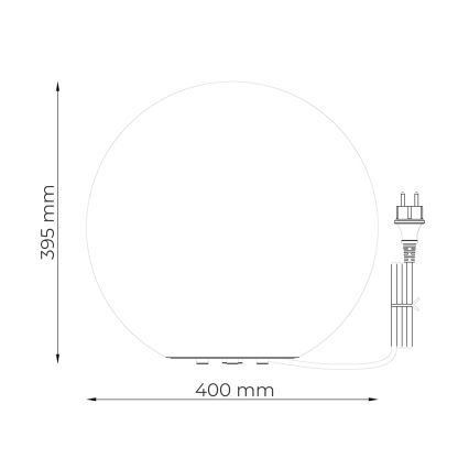 Zuma Line - Lauko šviestuvas 1xE27/15W/230V, skersmuo 40 cm, IP44