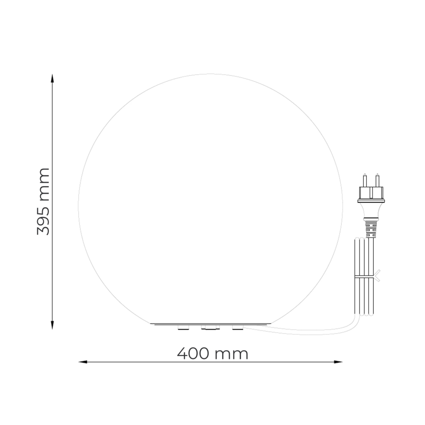 Zuma Line - Lauko šviestuvas 1xE27/15W/230V, skersmuo 40 cm, IP44