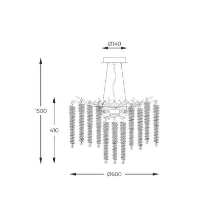 Zuma Line - Pakabinamas sietynas 8xG9/3,5W/230V auksas