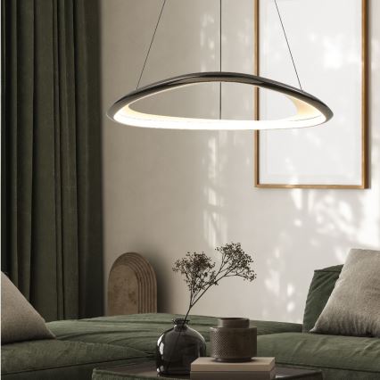 Zuma Line - LED Reguliuojamas pakabinamas sietynas LED/34W/230V 3000K juoda blizgus chromas