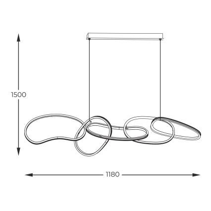 Zuma Line - LED reguliuojamas šviestuvas ant laido LED/56W/230V auksinis