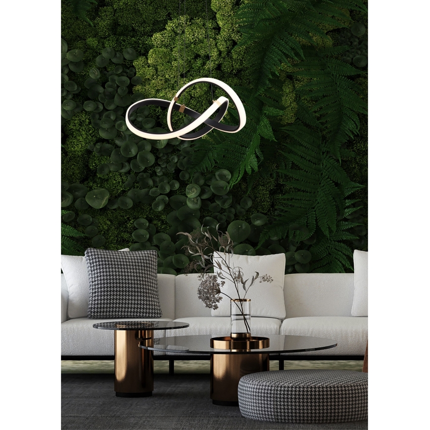 Zuma Line - LED Reguliuojamas pakabinamas sietynas LED/44W/230V juoda/auksas