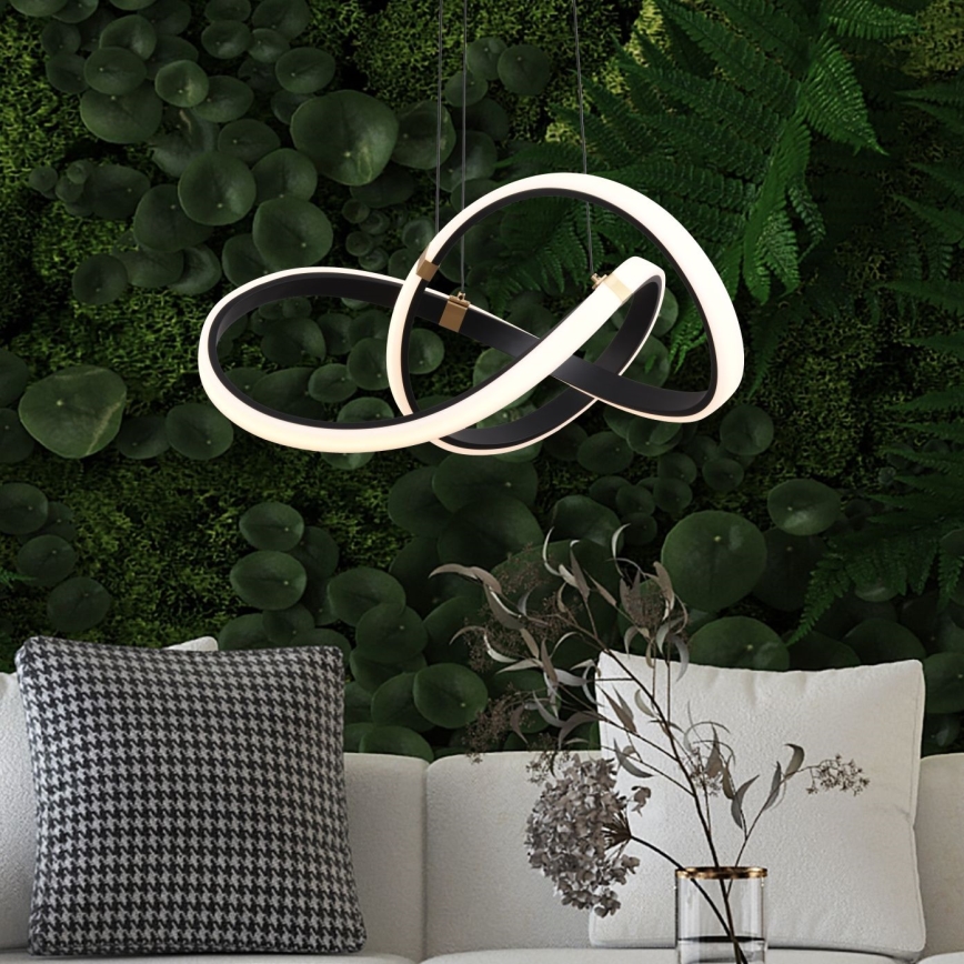 Zuma Line - LED Reguliuojamas pakabinamas sietynas LED/44W/230V juoda/auksas