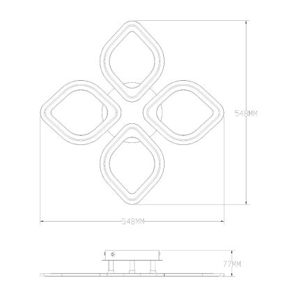Zuma Line - LED Pritemdomas lubinis šviestuvas LED/30W/230V 3000-6000K juoda + nuotolinio valdymo pultas