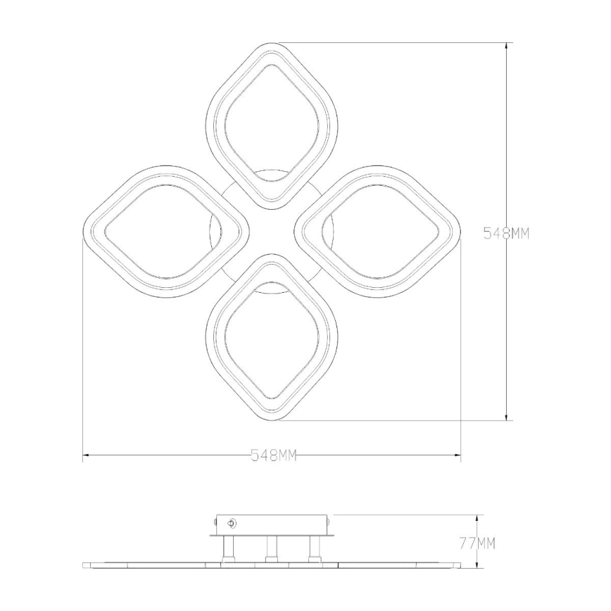 Zuma Line - LED Pritemdomas lubinis šviestuvas LED/30W/230V 3000-6000K juoda + nuotolinio valdymo pultas