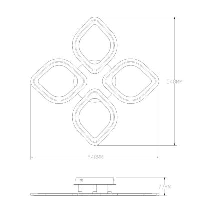 Zuma Line - LED Pritemdomas lubinis šviestuvas LED/30W/230V 3000-6000K balta + nuotolinio valdymo pultas