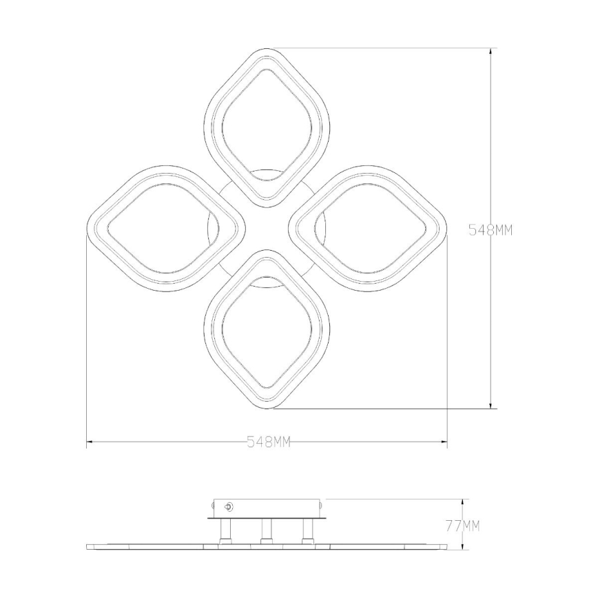 Zuma Line - LED Pritemdomas lubinis šviestuvas LED/30W/230V 3000-6000K balta + nuotolinio valdymo pultas