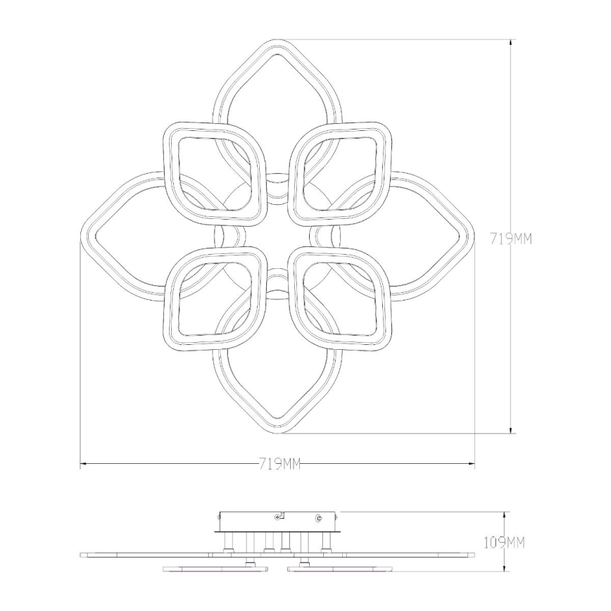 Zuma Line - LED Pritemdomas lubinis šviestuvas LED/75W/230V 3000-6000K balta + nuotolinio valdymo pultas